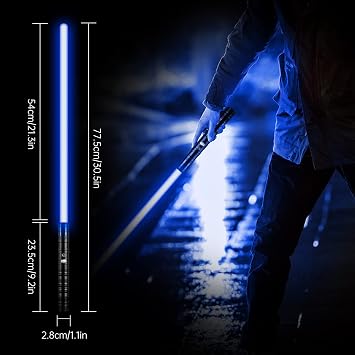 Light sabers, Light Saber, FX Dueling RGB 7 Colors Changeable Premium Aluminium Alloy Hilt Light Saber with Mode Sound Force Lightsaber Toys(Black)