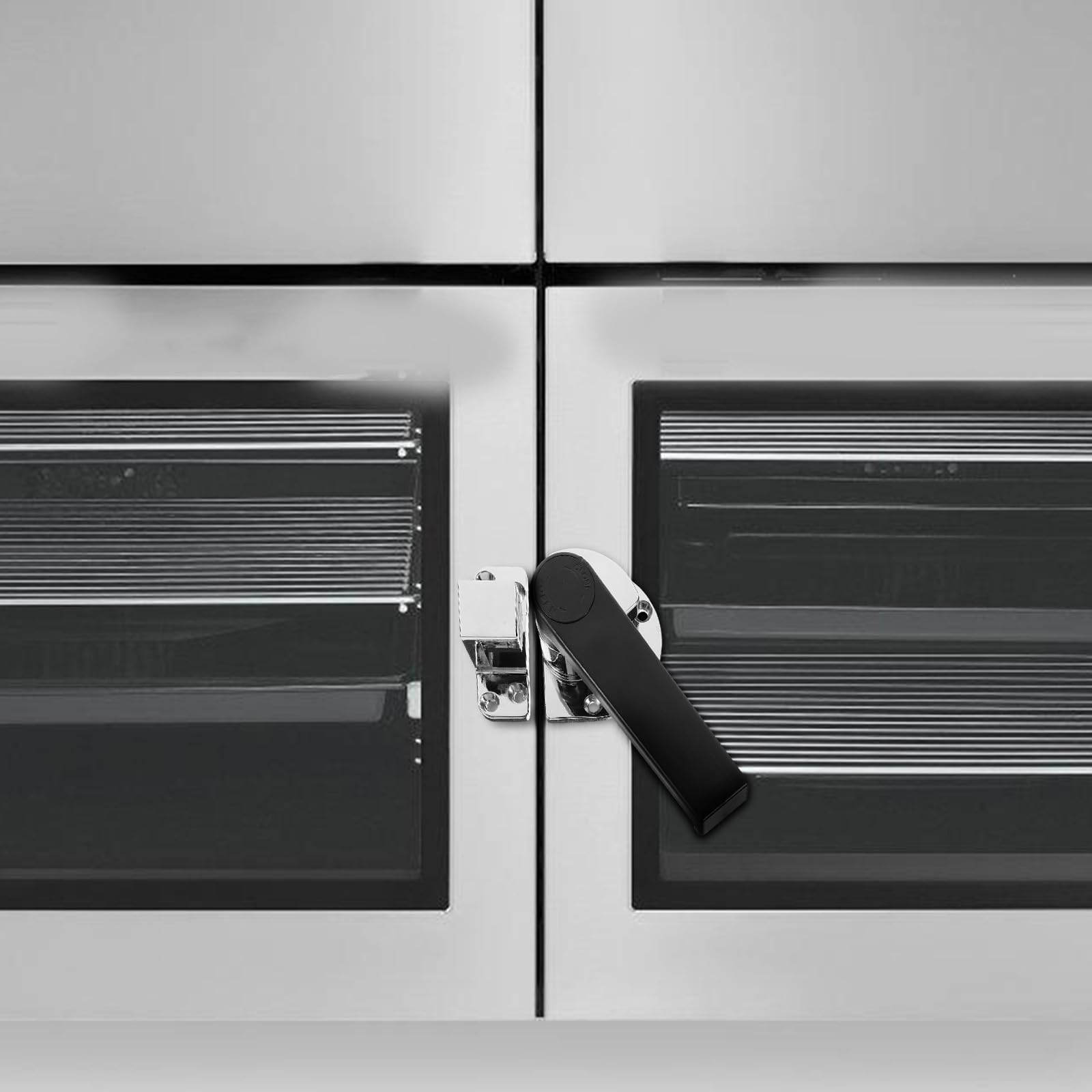 Abaodam Gefrierschrank Türgriff und Scharnier aus Metall mit Polierter Oberfläche Ergonomischer Griff für Kühlhäuser und Meeresfrüchte Dampfgarer in Privaten Haushalten
