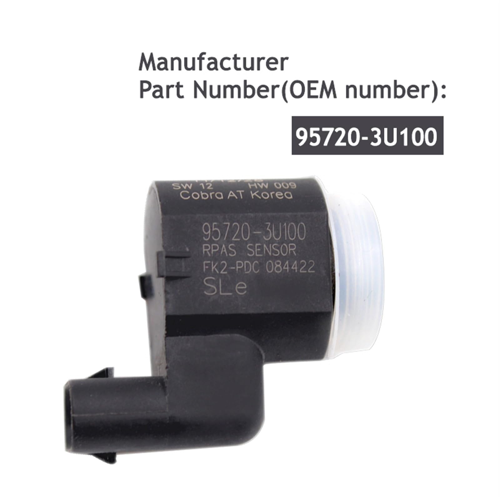 4 sensores de Aparcamiento con Radar de Marcha atrás for Coche, for Hyundai, for Kia, 95720-3U100 4MS271H7D 4MS271H7C 957203U100 Kit de sensores de Aparcamiento