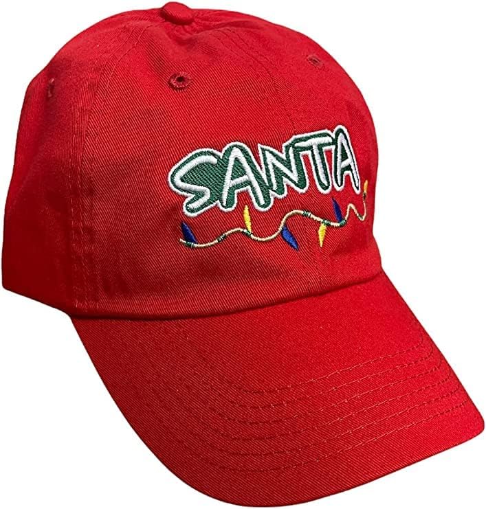 Santa Baseball Hat Adjustable Embroidered Dad Cap Christmas Hat Santa Hat Adult - Image 3