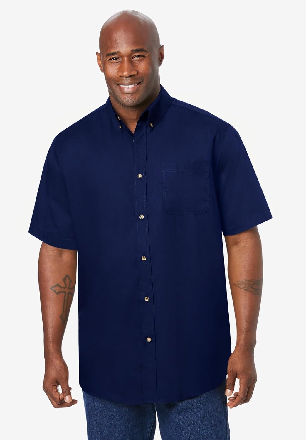 KingSize Men's Big & Tall Short Sleeve Wrinkle-Free Sport Shirt