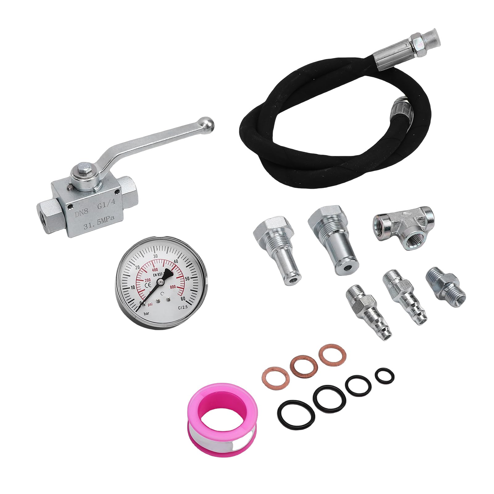 Cocoarm IPR Air Test Tool Kit, Rilevatore di Perdite del Olio Ad Alta Pressione per 6.0L 7.3L, con Tubo da 5300 PSI per Officine di Riparazione Fai da Te