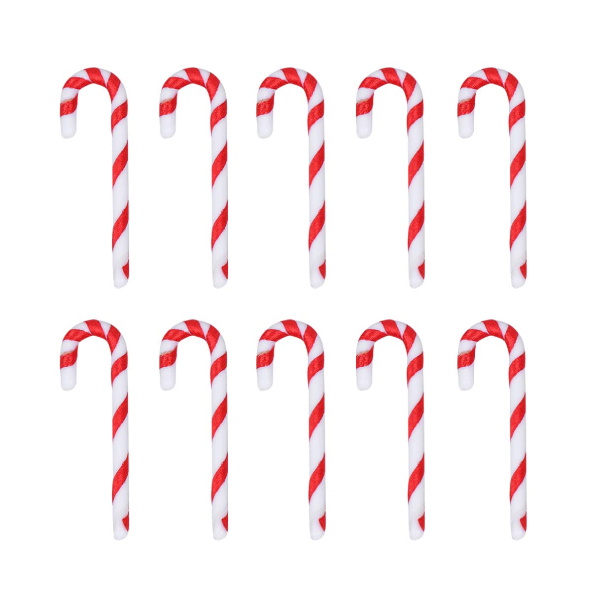 Amazon.com: NUOBESTY 50pcs 5CM Christmas Tree Candy Cane Decorations  Plastic Candy Cane Ornaments Christmas Tree Hanging Ornaments with Colorful  Ribbon : Home & Kitchen