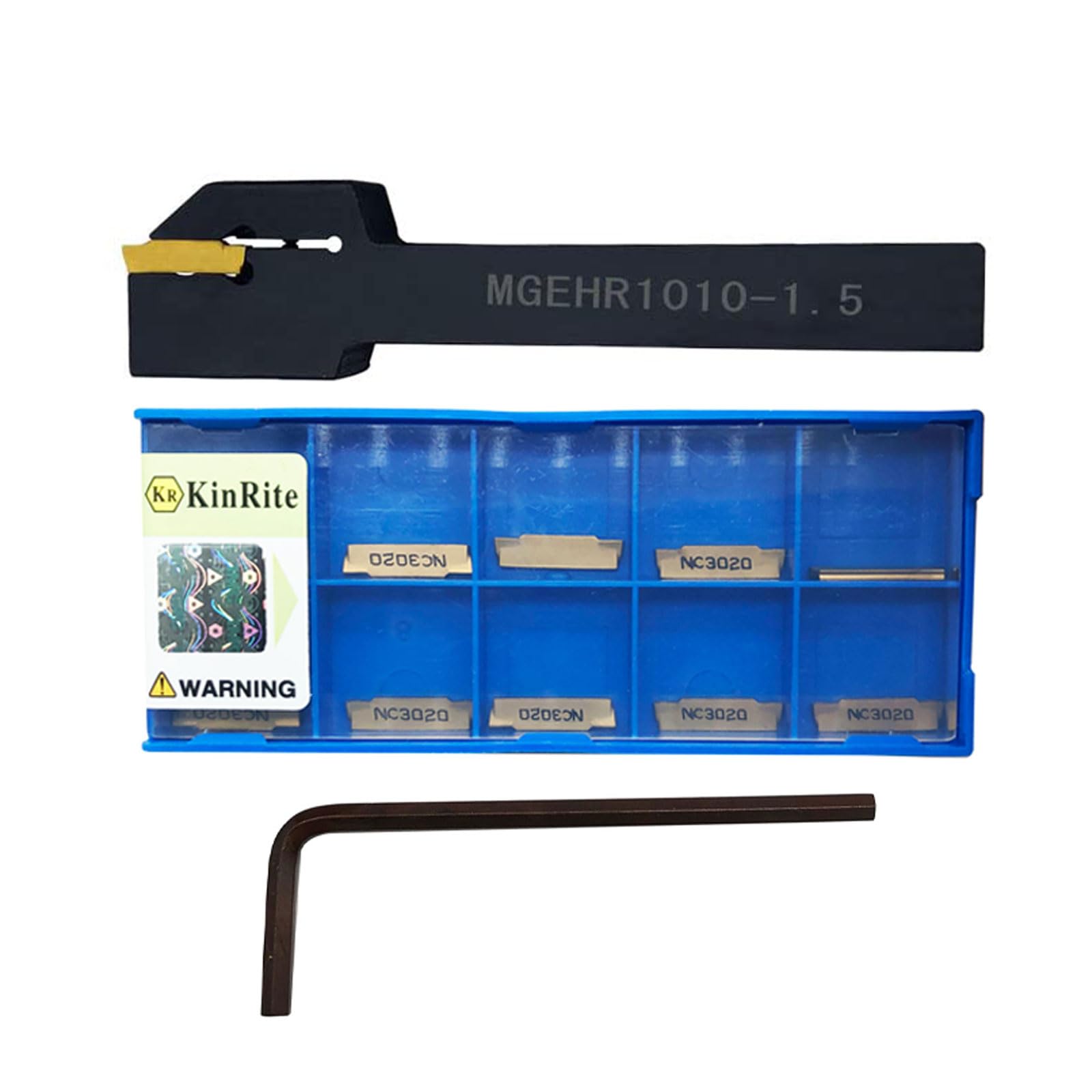 Grooving Tool Holder Set - Carbide Inserts for Steel -7