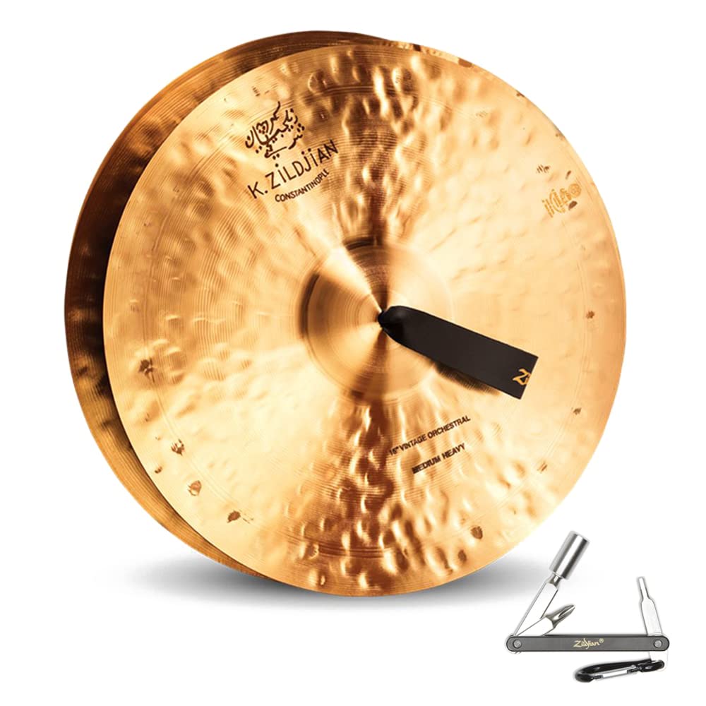ZILDJIAN K1137 16" K CONSTANTINOPLE VINTAGE MEDIUM HEAVY ORCHESTRAL HAND CYMBAL With ZKEY