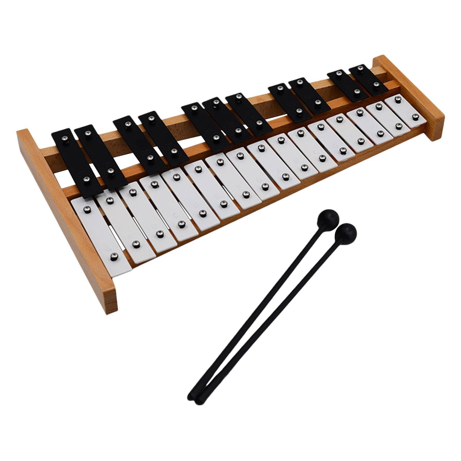 Xilófono de 27 Notas, Instrumento de Percusión Glockenspiel para Música