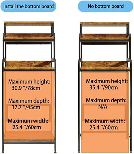 Miniatura 3 de Mini soporte para nevera de 4 niveles con almacenamiento, mini gabinete de refrigerador con almacenamiento, soporte para microondas, estante para
