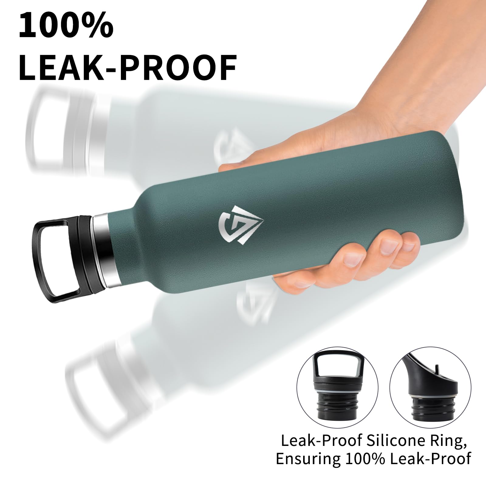 Borraccia Termica, Bottiglia Termica 750ml, Senza BPA, Bottiglia Termica Con filtro e Cannuccia, Borraccia Sportiva, Senza Perdite, Borracce per Campeggio, Viaggio, Fitness, Escursionismo, Palestra