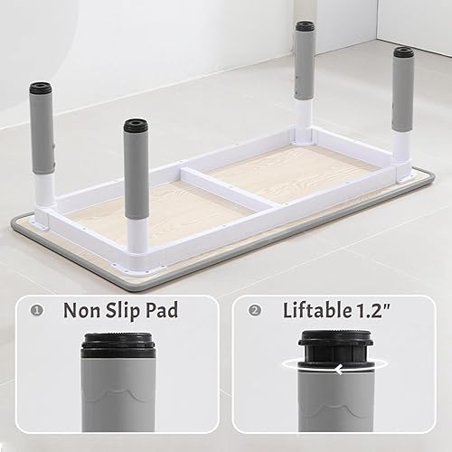 Miniatura 3 de Moderno juego de mesa y 6 sillas para niños, mesa para niños pequeños de 47.20 pulgadas de altura ajustable y 6 sillas con escritorios