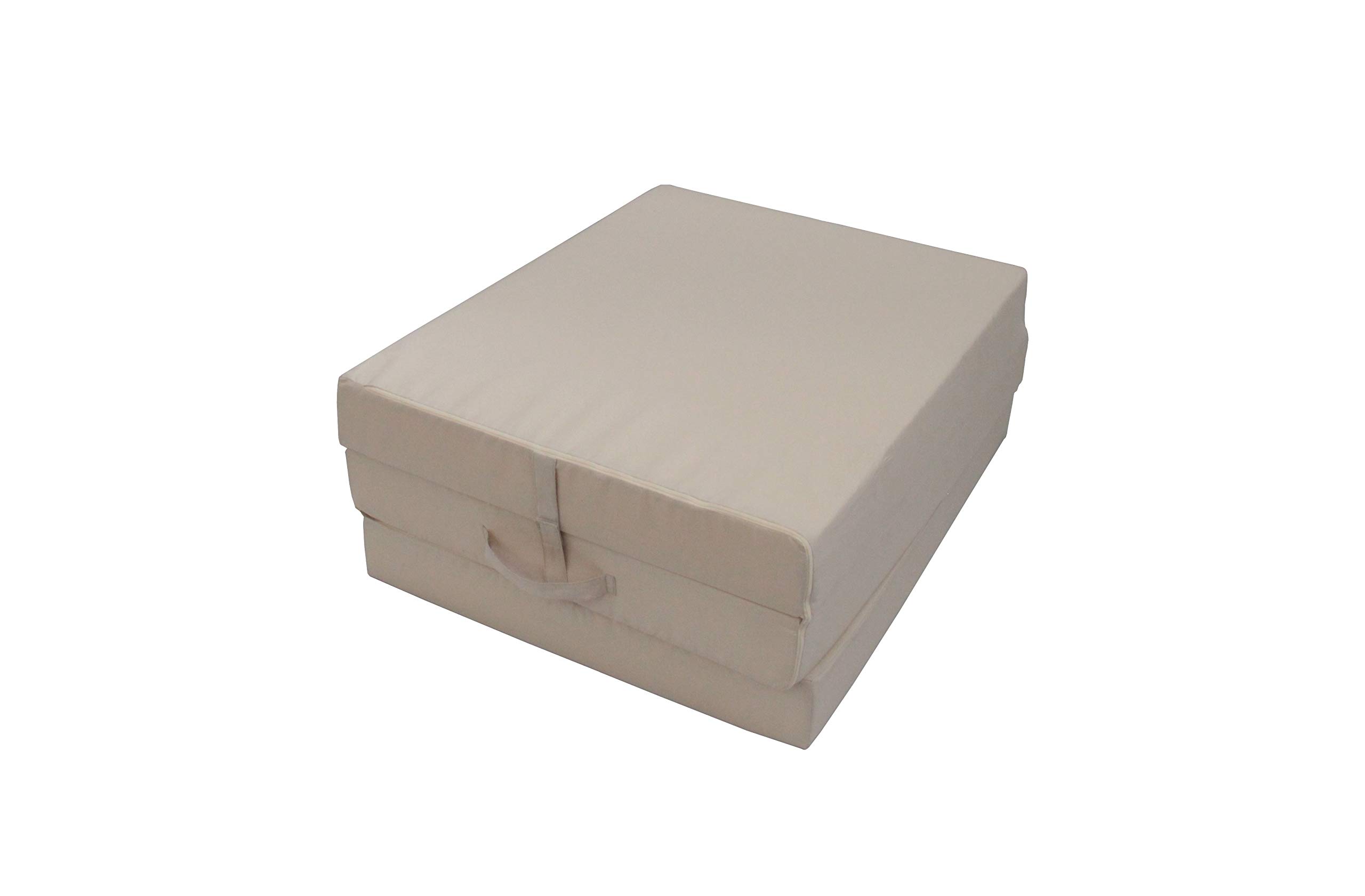 Herlag Materasso Pieghevole Senior (Colore Beige, Dimensioni 195 x 85 x 10 cm, Materasso Pieghevole, Rivestimento Lavabile) P05010-2072