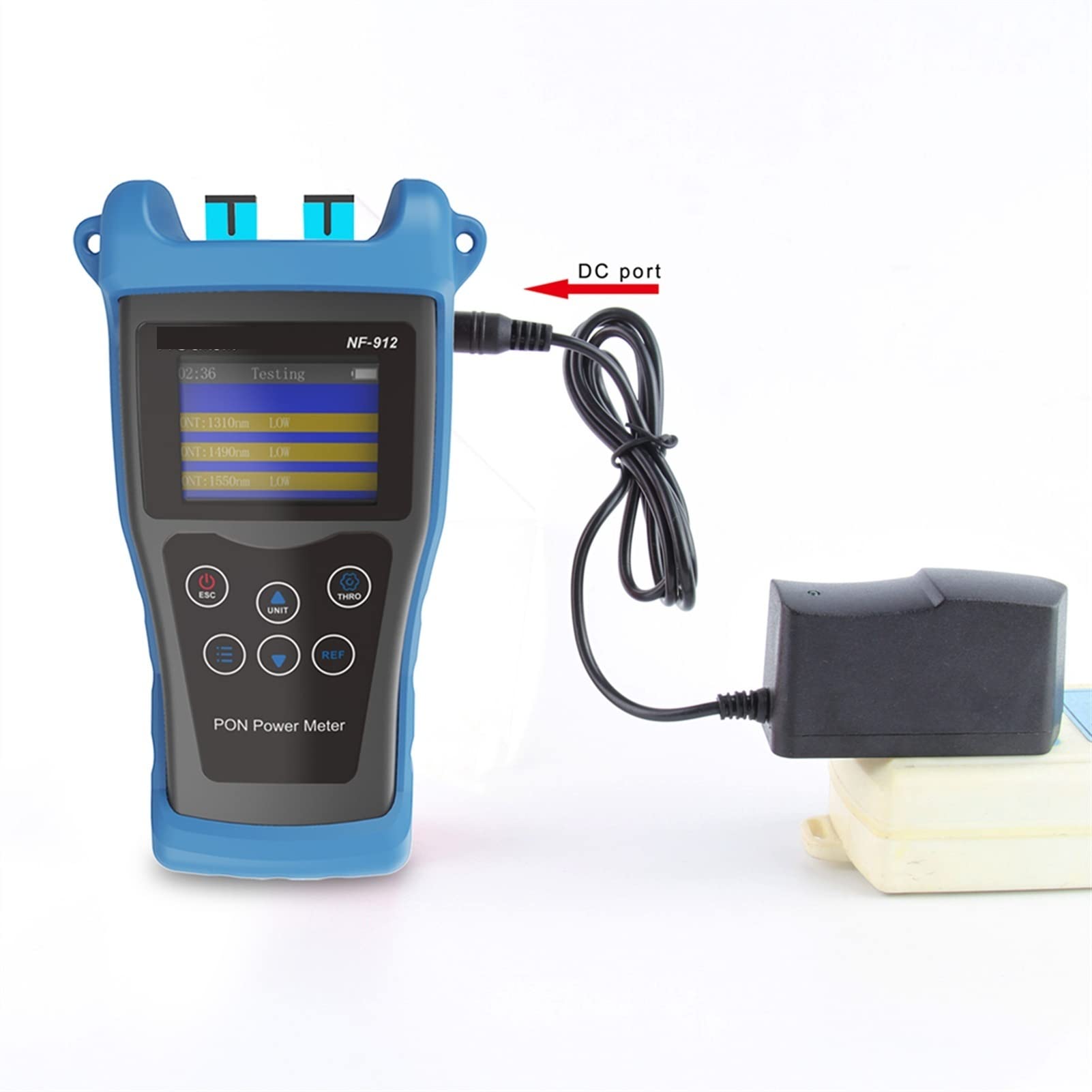 NF-912 Portátil Li-LION Batería Medidor de potencia óptica Localizador fallas Visual PRUEBA DE CABLE RED TESTADOR FIBRA ÓPTICA