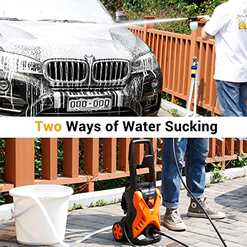 Image of Rock&Rocker Electric Pressure Washer, 2150PSI Max Power Washer with Adjustable Pressure Nozzle, Foam Cannon, Car Cleaning Washer Great for Home /Patio /Concrete /Deck /Driveways Cleaning