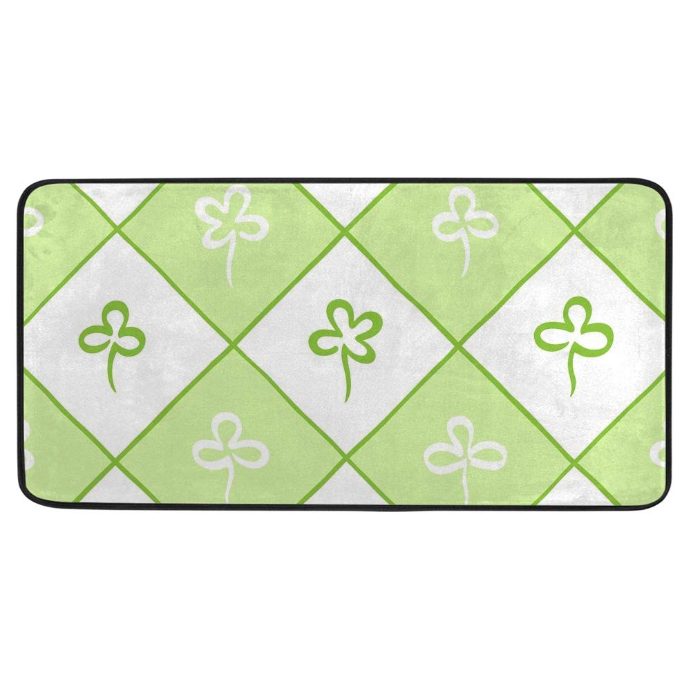 Tapis antidérapant de cuisine doux CHEHONG trèfle géométrique lavable pour sol de maison