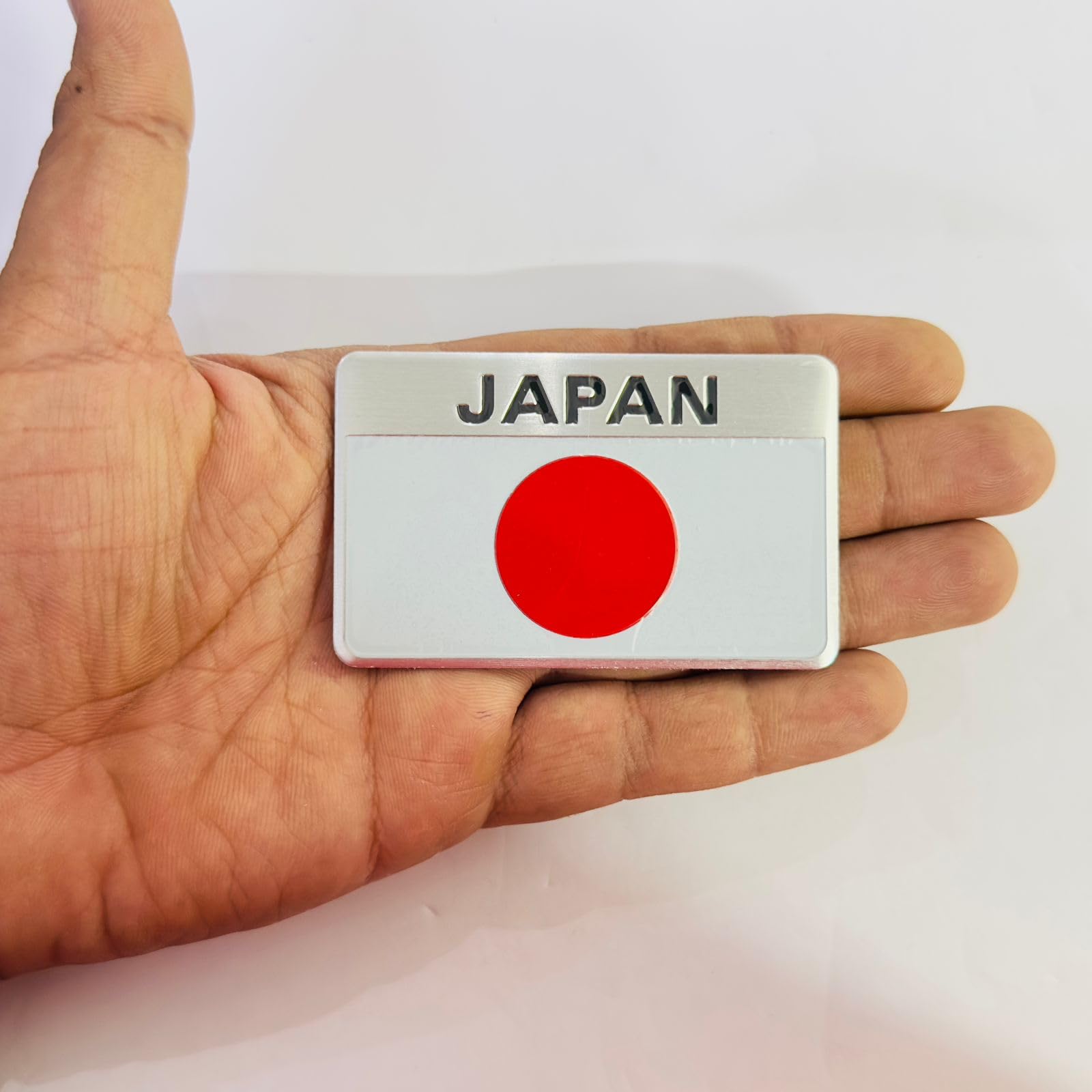 Japan Big Flag Sticker 8cmx5cm 3D Metal Japan Big Flag Logo, Japan Car Emblem 3D Badge Auto Racing JDM Sport Sticker Decal