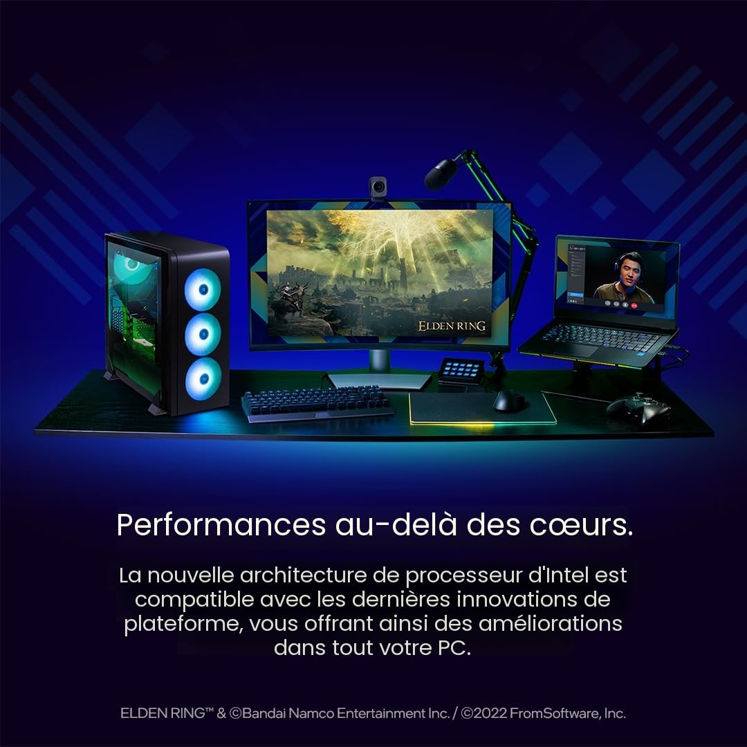 Intel® Core™ i5-12400F, processeur pour PC de bureau 18 Mo de cache, jusqu'à 4,40 GHz