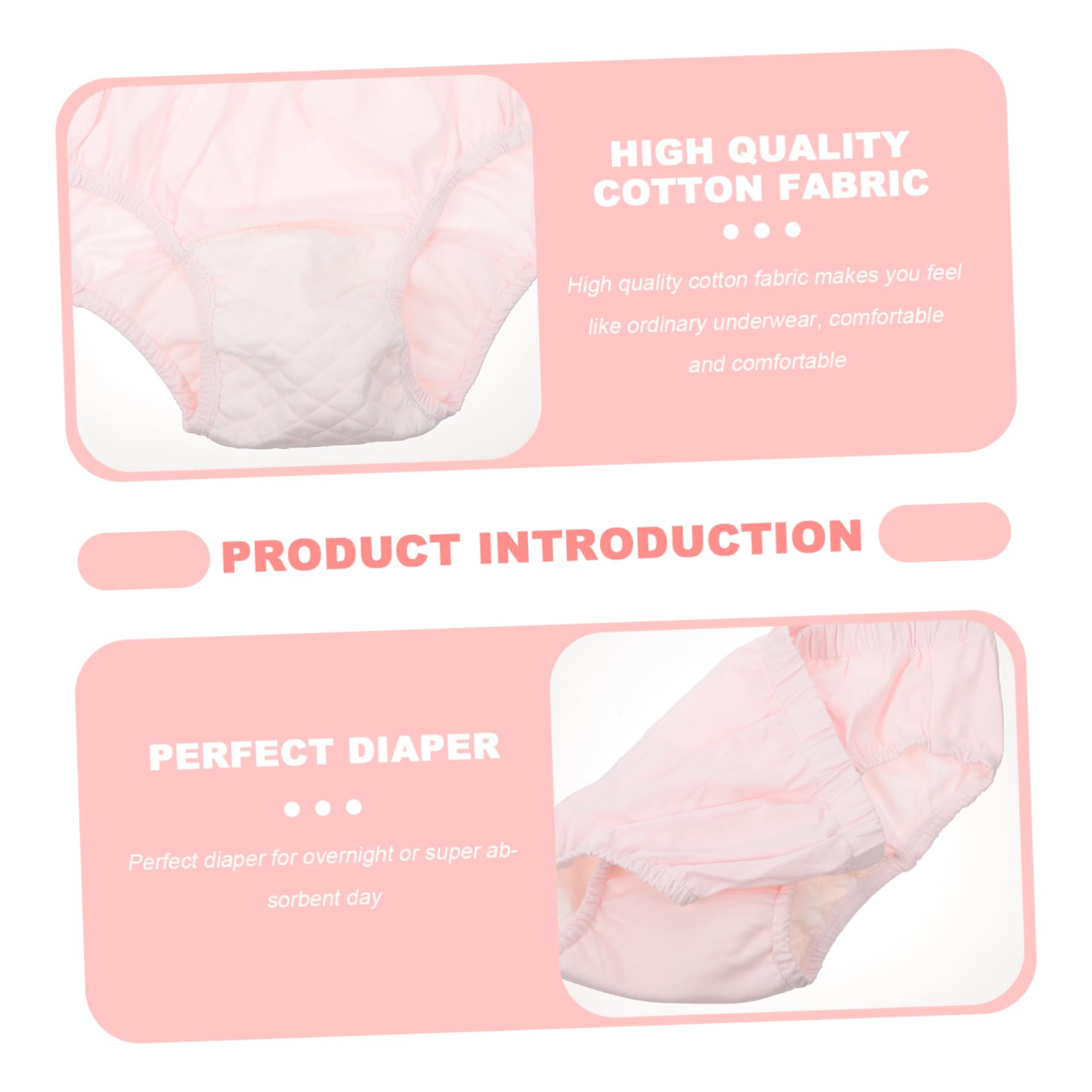 minkissy Bragas Para Ancianos 2 Piezas Ancianos Anti-enfermería Hombre Reutilizable Incontinencia Calzoncillos Fugas Cuidado De La Incontinencia Mujeres Pantalones Trest Hombre Algodón Rosa