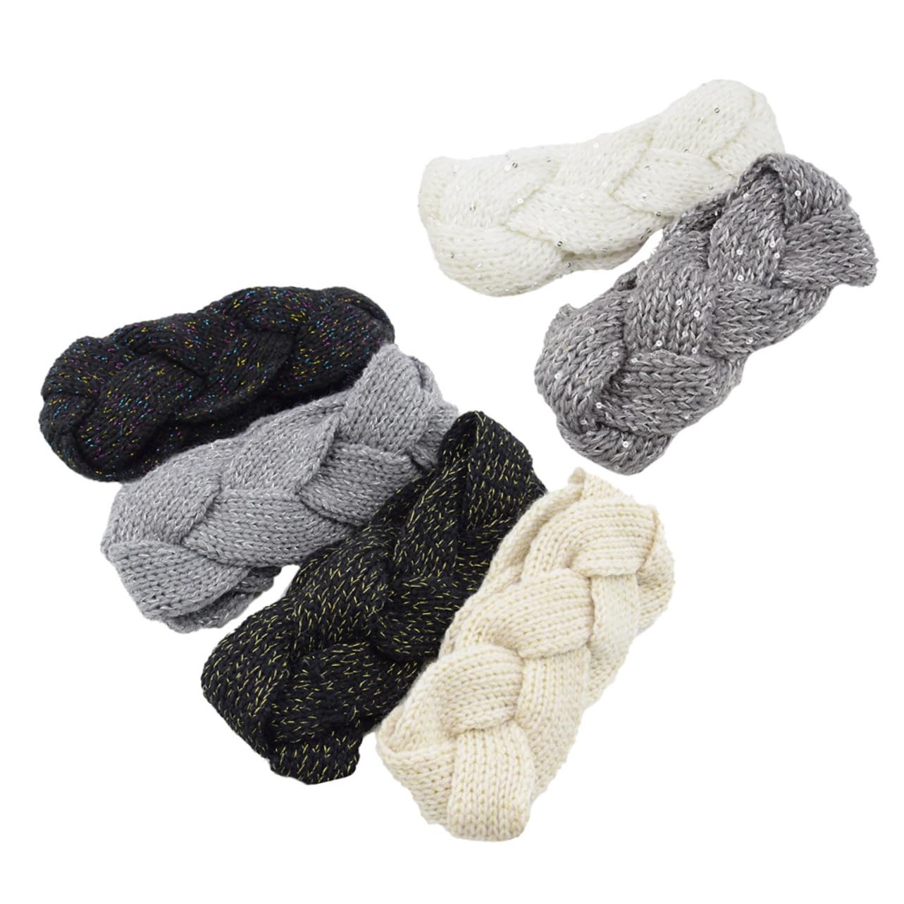 Holibanna 6Pcs Knitted Headband for Women Warm Ear Warmers and Neck Wraps Stylish and Comfortable for Cold Weather Includes Unique Designs