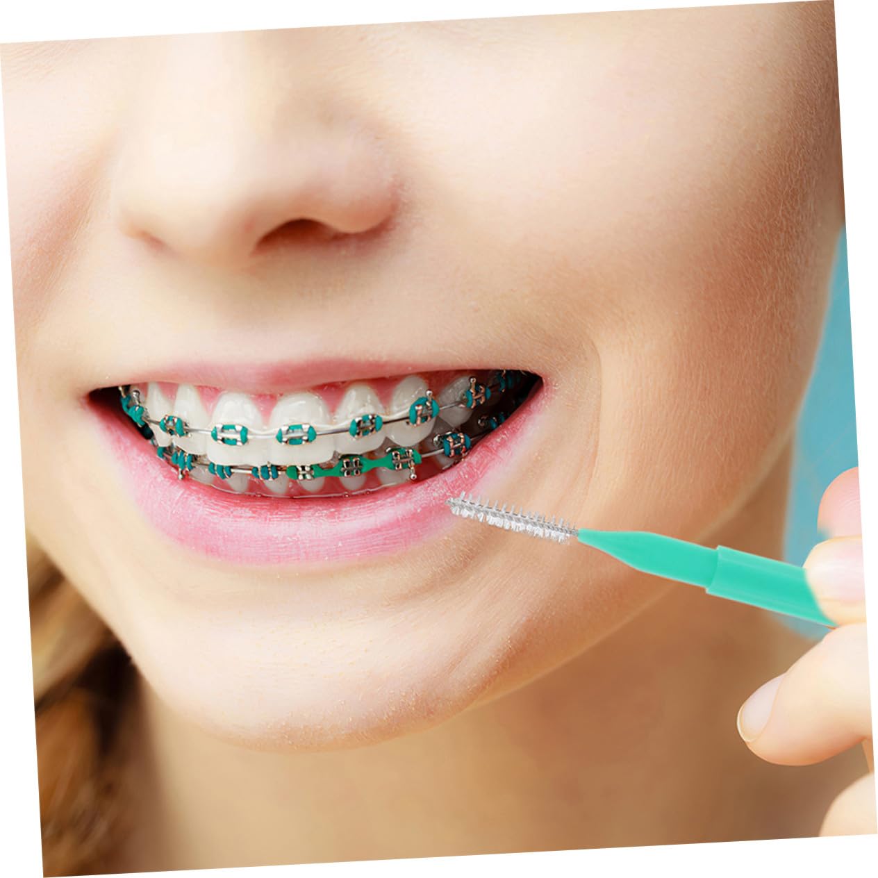 Gatuida 200 Piezas Cepillos Interdentales de Cepillo de Limpieza Interdental Limpiador de Hilo Dental Palillo Herramienta de Limpieza Dental para Uso Diario