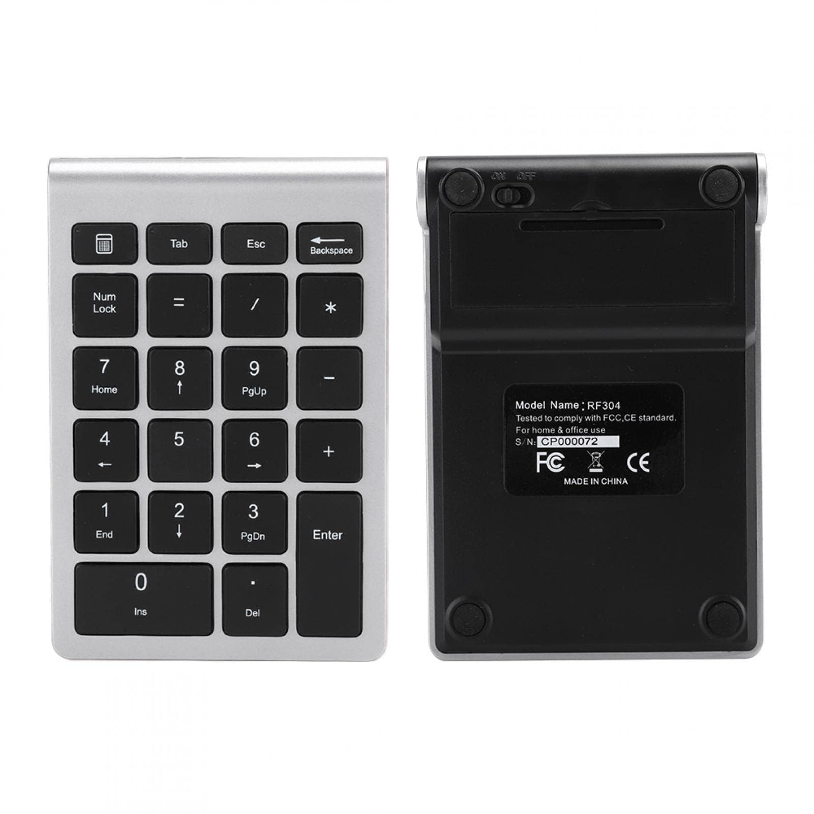 Agatige Pavé Numérique sans Fil Portable, 2,4G avec Récepteur USB Mini Clavier Numérique à 22 Touches pour Ordinateur de Bureau Ordinateur Entrée de Données de Raccourci PC (Noir)