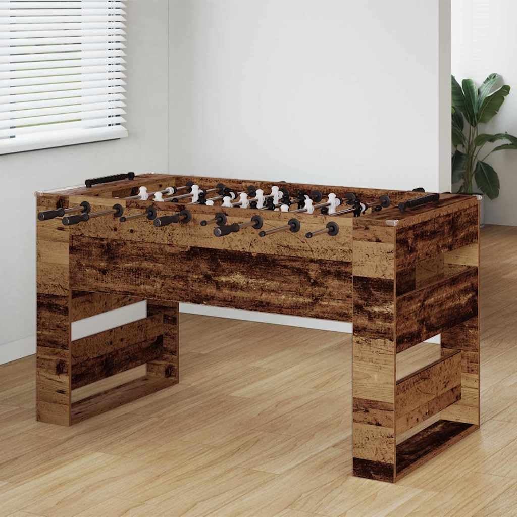 Calcetto da tavolo bianco, 146,5 x in legno, per interni, tempo libero, sala giochi, con manici ergonomici e tubi in acciaio, stabile, per famiglie e