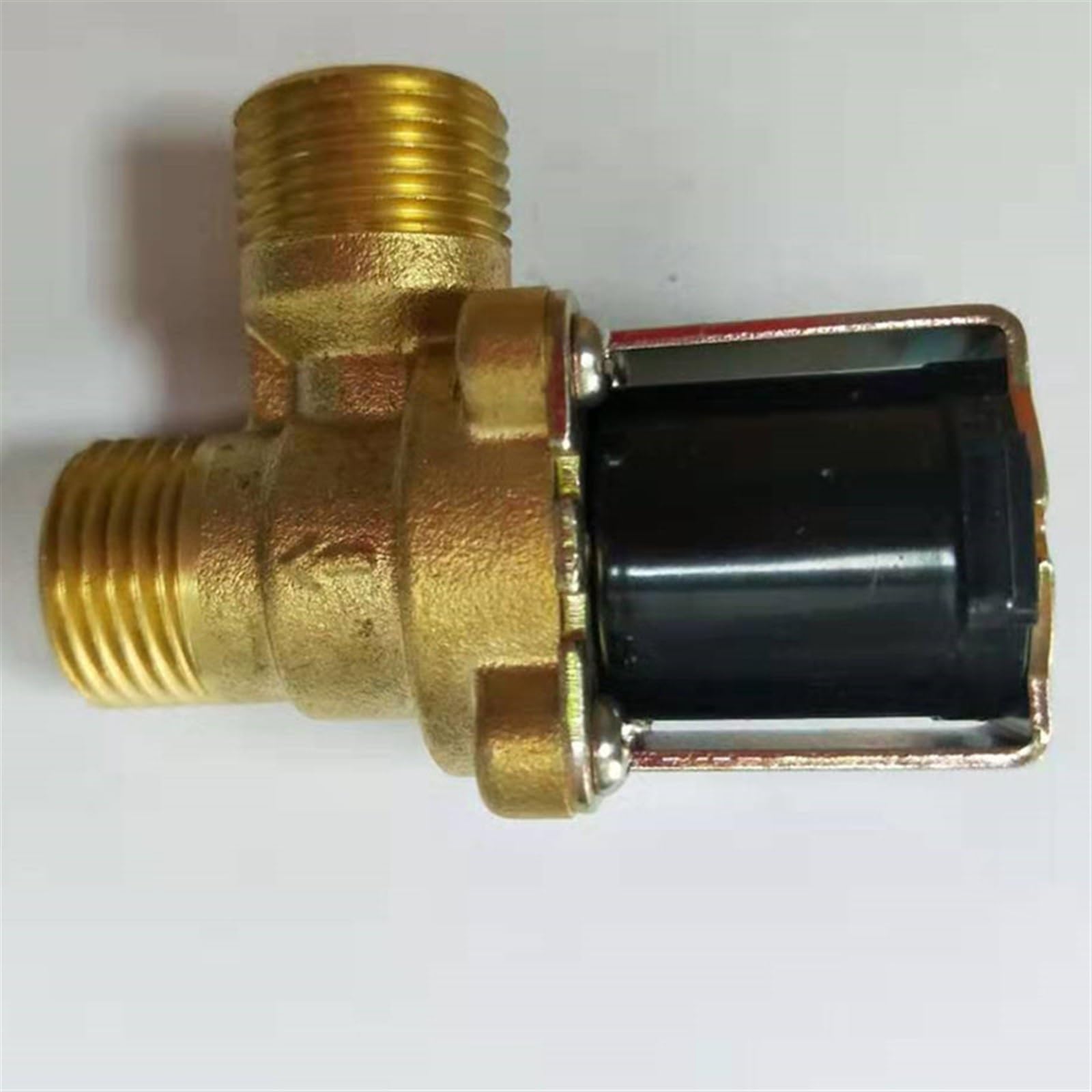 G 1/2 220V DC 12V 24V DN15 mosiężny elektryczny zawór elektromagnetyczny, przełącznik wejściowy wody normalnie zamknięty z filtrem, 1 sztuk (12V)