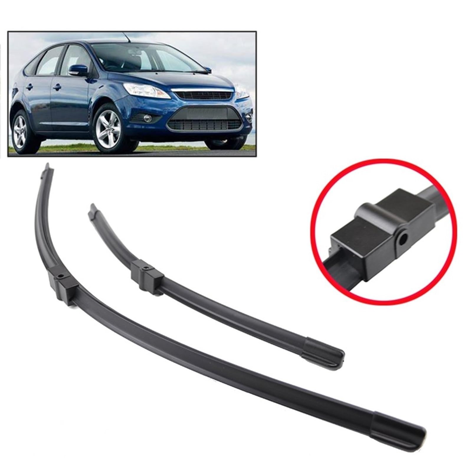 Spazzole tergicristallo per auto 26 "17" Spazzole Tergicristallo Parabrezza Finestra Anteriore per Ford per Focus 2 MK2 2004 2005 2006 2007 2011