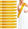 10Pcs Sash Sashes Satin Blank Ribbon Birthday Plain Party Pageants DIY Pageant Bachelorette Party, Prom Graduation Decorate Gold