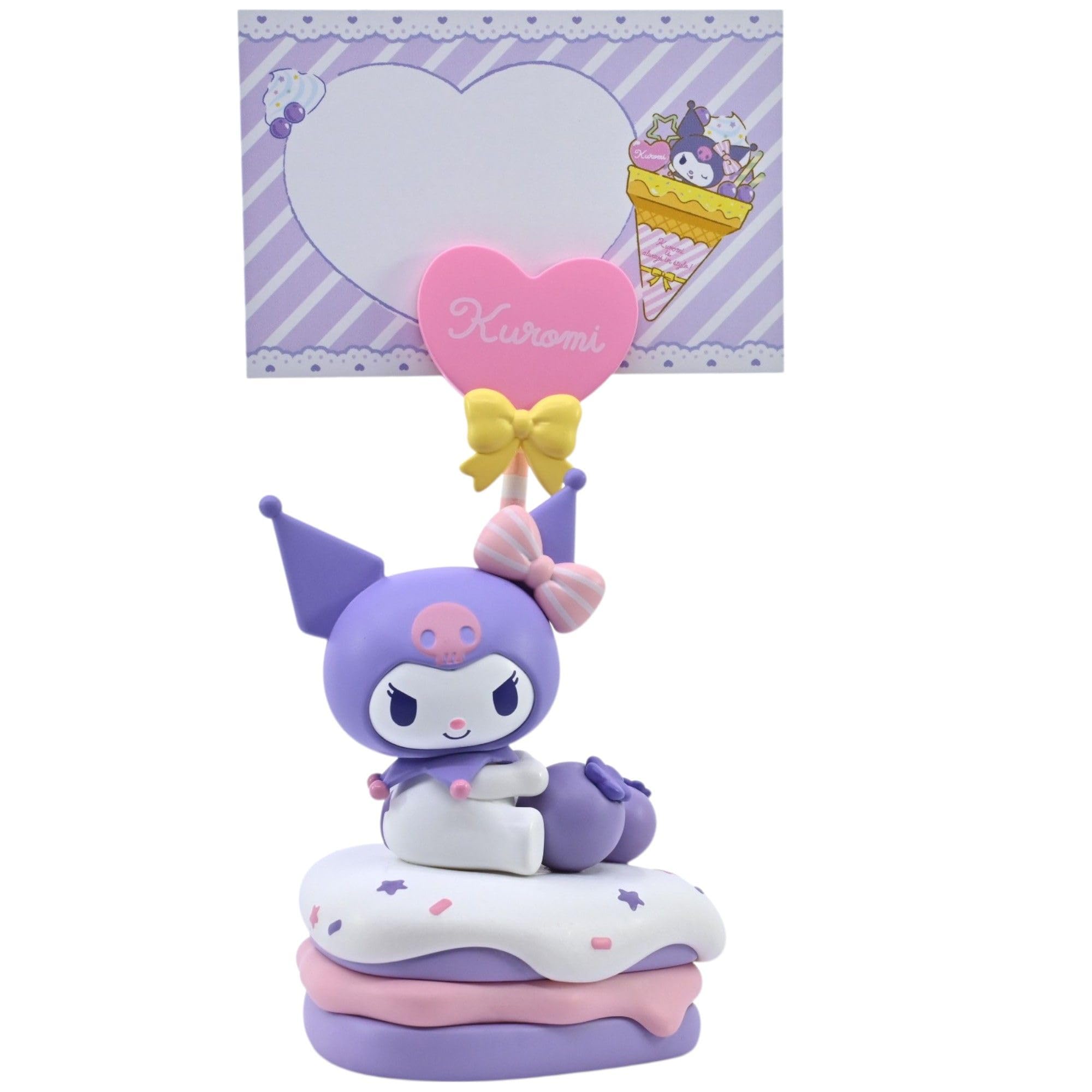 Yume Sanrio Kuromi Party Time Memo Stand – Gothic Kawaii Cake Design with Clip | Sanrio Accessories & Hello Kitty Gifts for Girls