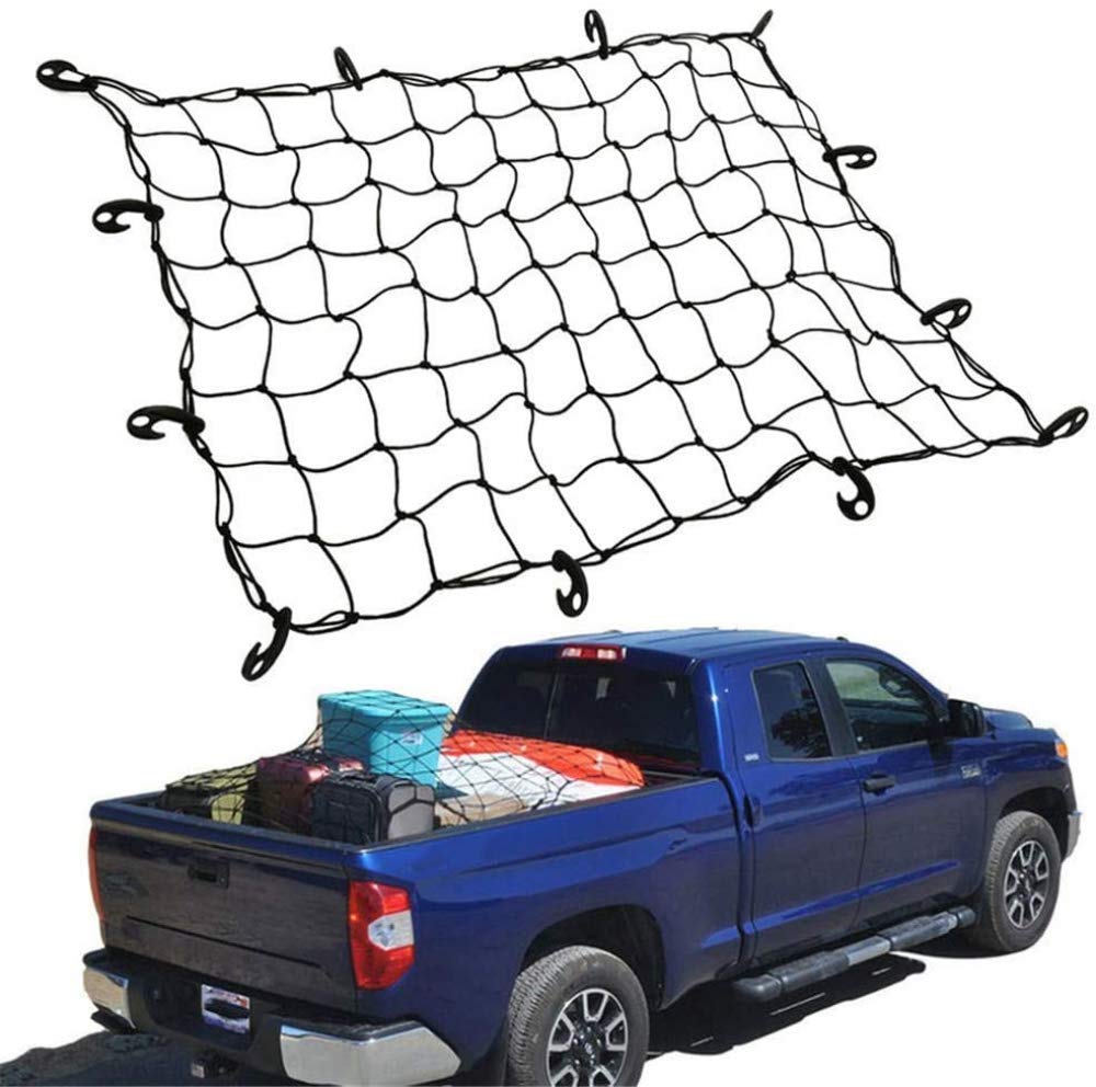 Red De Almacenamiento De Maletero, Red Organizadora De Equipaje Universal para Coche con Ganchos, Red De Malla Elástica Flexible para Camión O Maletero