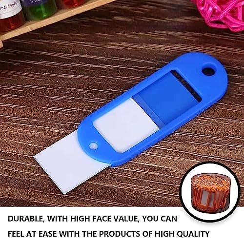 WUUISDNX 50 pièces étiquette identificateur coloré marqueur étiquettes suspendus porte-clés bagages maison hôtel hôtel cartes de Classification outils, Orange, 6x2.2cm – vue 6
