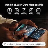 Vista 4 de Oura Ring Gen3 Horizon - Anillo inteligente, seguimiento del sueño, frecuencia cardíaca, rastreador de actividad física, 5-7 días de duración