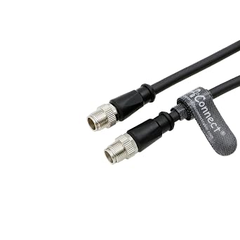 M12 X-Code 8 Pin Male to 8 Pin Male Ethernet Cable High Flexible Shielded Waterproof Cable for Cognex Industrial Camera 3M
