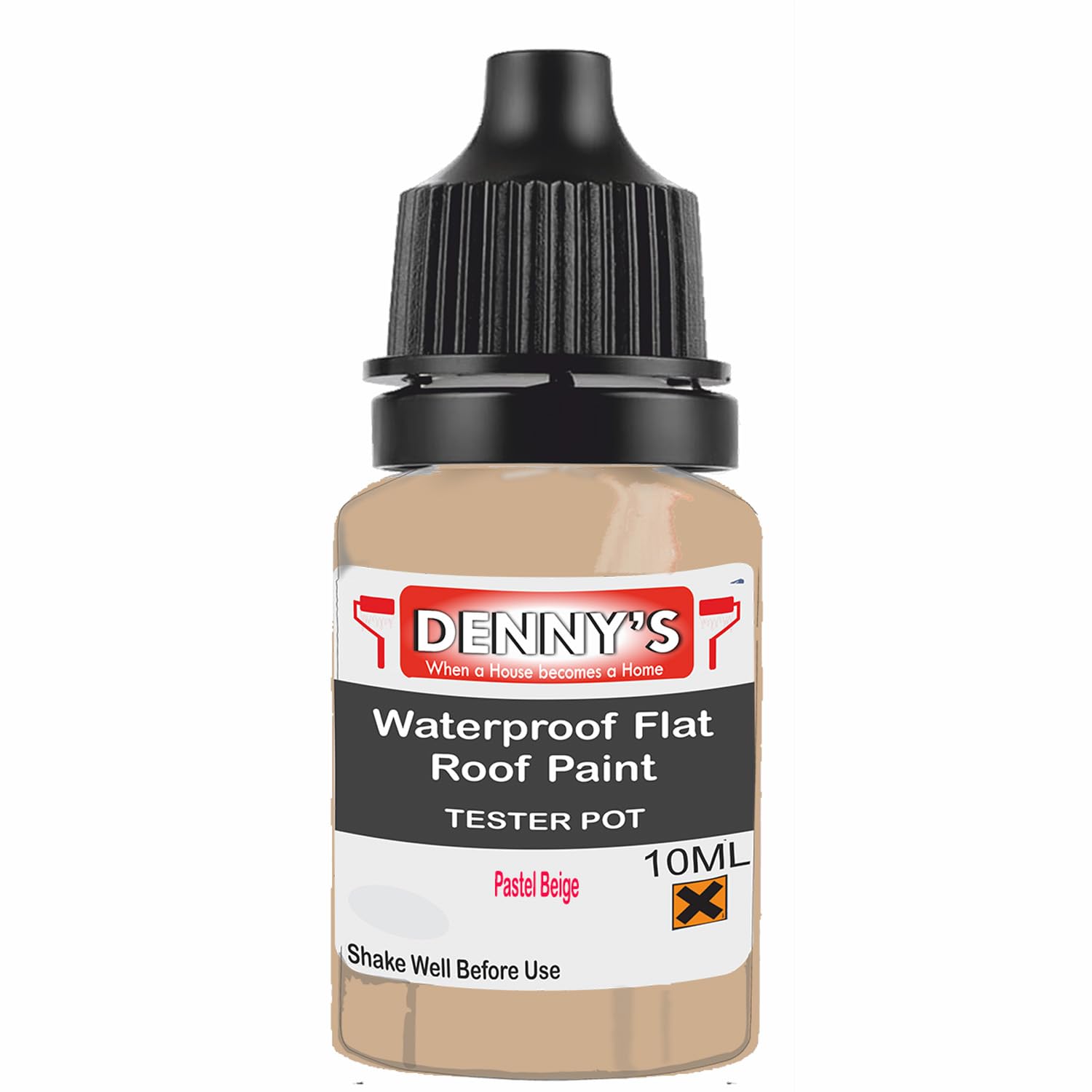 SCOOBYS PAINTS BACK IN THE MIX Chlorinated Rubber Flat Roof Paint – Waterproof Roof Sealer & Leak Repair Coating, Quick Drying, High Adhesion (Pastel Beige, 10ML Tester Bottle) — image 1