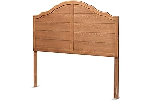 Baxton Studio Clive Vintage Walnut Finished Wood King Headboard