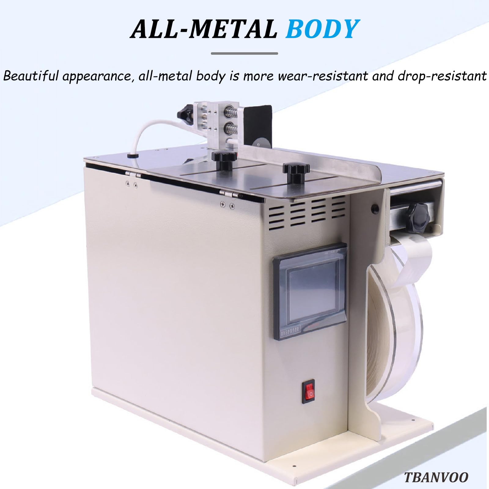Macchina Etichettatrice con Scocca Metallica di Grado Industriale - Applicatore Semi-Auto Durevole per Operazioni di Etichettatura di Precisione ad Angolo Retto