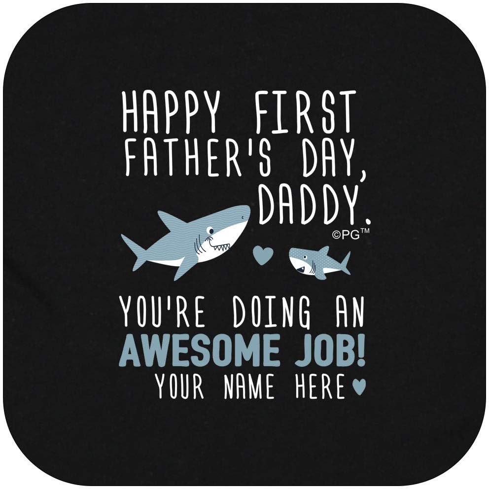 Personalized Gifts Happy First Fathers Day Daddy Shark Blue Bodysuit