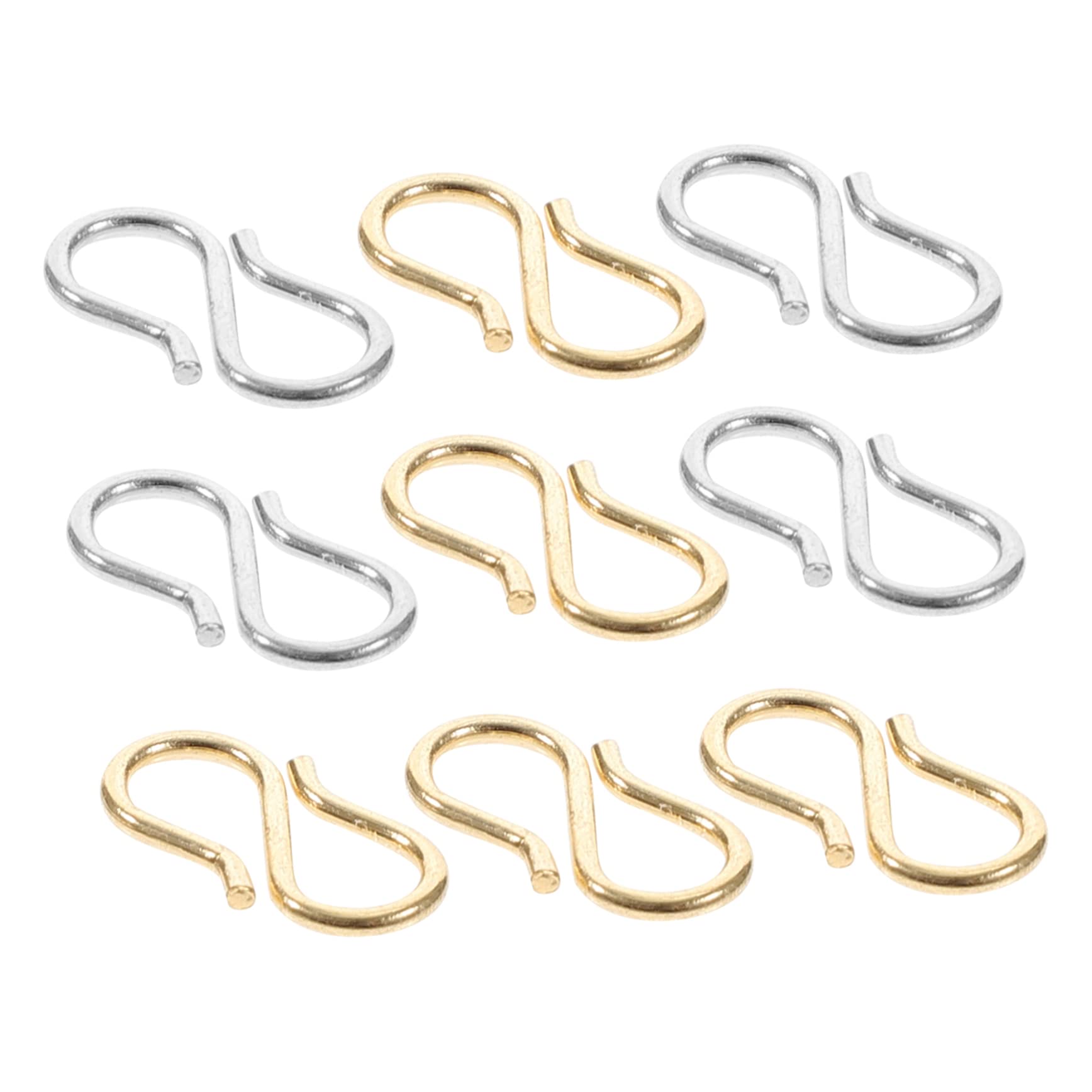 Angoily 5 Pezzi Chiusure per Gioielli Inossidabile S Shape per Diy per Creazione e Riparazione Collane e Bracciali Materiale Resistente e Pratico