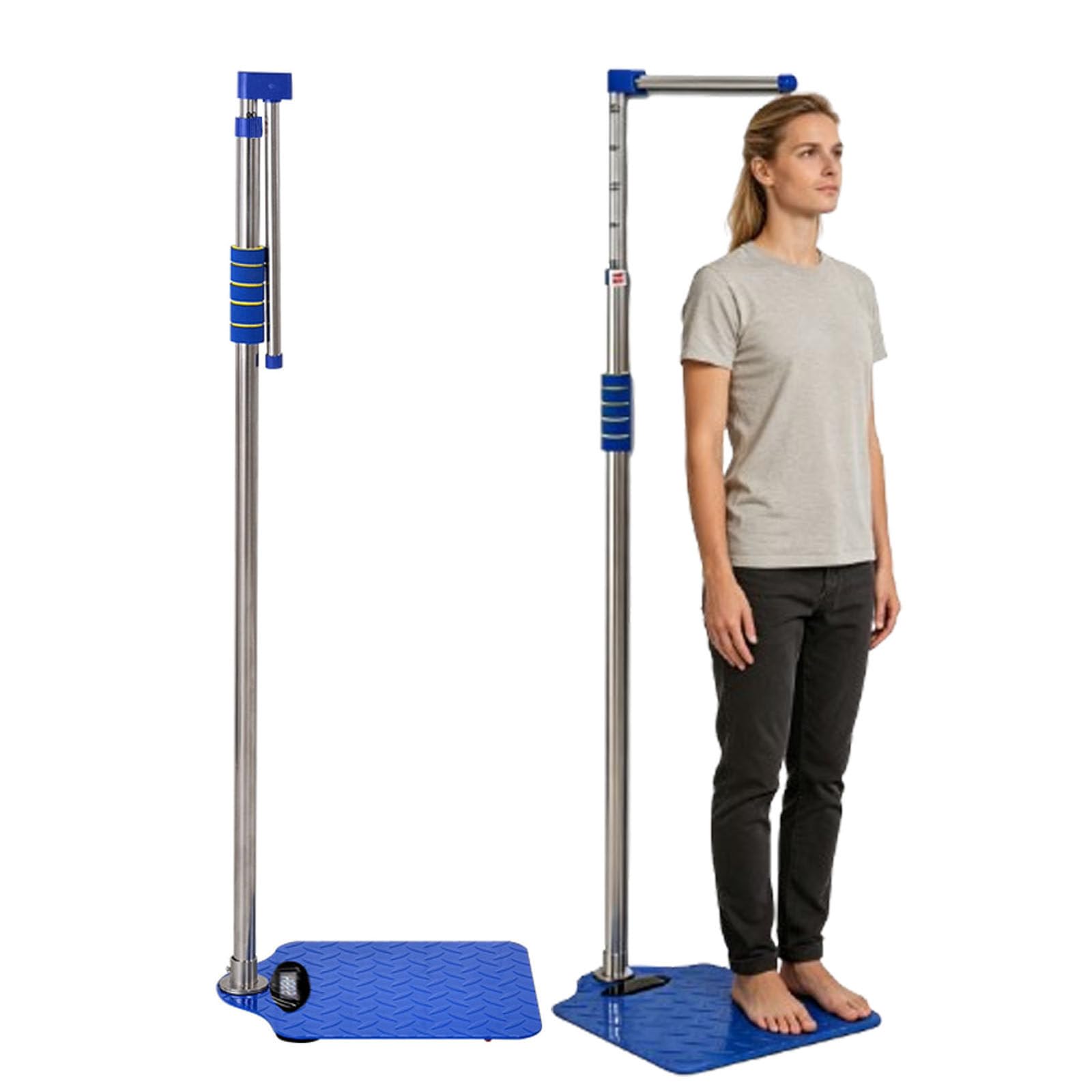 Báscula Electrónica Digital,Báscula De Peso Y Altura, Rango De Medición De Altura:70-190 Cm,Carga De 180 Kg,Pantalla LCD,Carga USB,Báscula De Peso Corporal para Adultos Y Niños