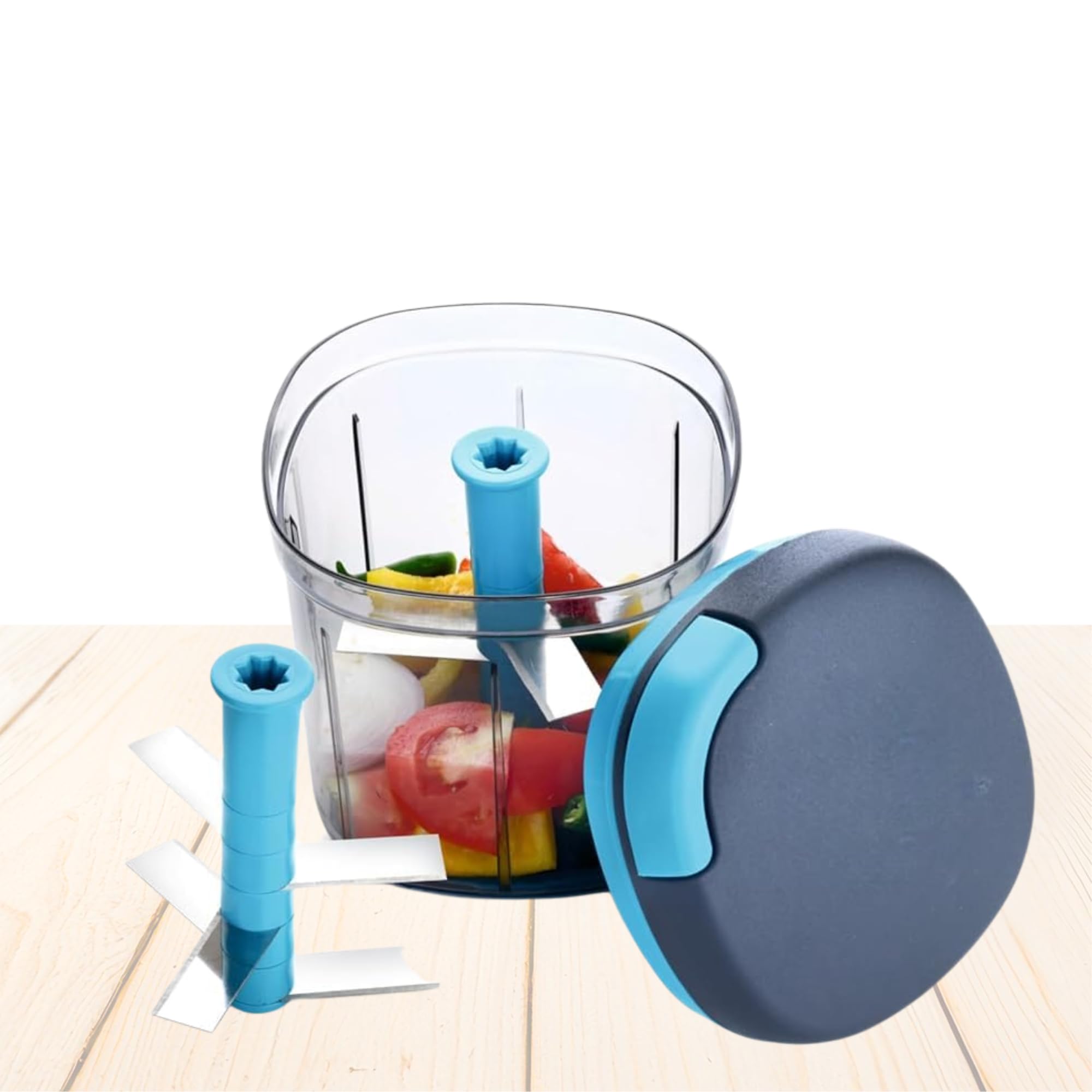 𝓓rumstone (𝟑 𝐘𝐄𝐀𝐑 𝐖𝐀𝐑𝐑𝐀𝐍𝐓𝐘) 900ML Manual Food Chopper with Pull String – 5 Sharp Stainless Steel Blades, Vegetable & Fruit Cutter for Quick and Easy Food Prep-image-44