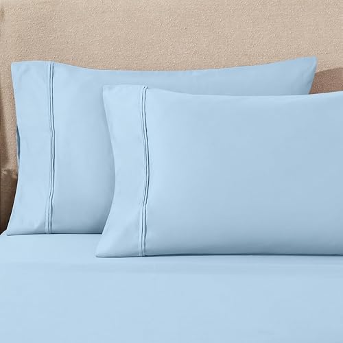 Miniatura 6 de SUPERIOR Juego de sábanas de algodón egipcio, juego de sábanas de algodón egipcio de alta calidad de 1200 hilos con bolsillo profundo de 18