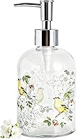 Vista 1 de Topadorn 17oz Glass Soap Dispenser with Plastic Pump for Kitchen and Bathroom, Refillable Clear Bottle for Dish Soap & Hand Soap