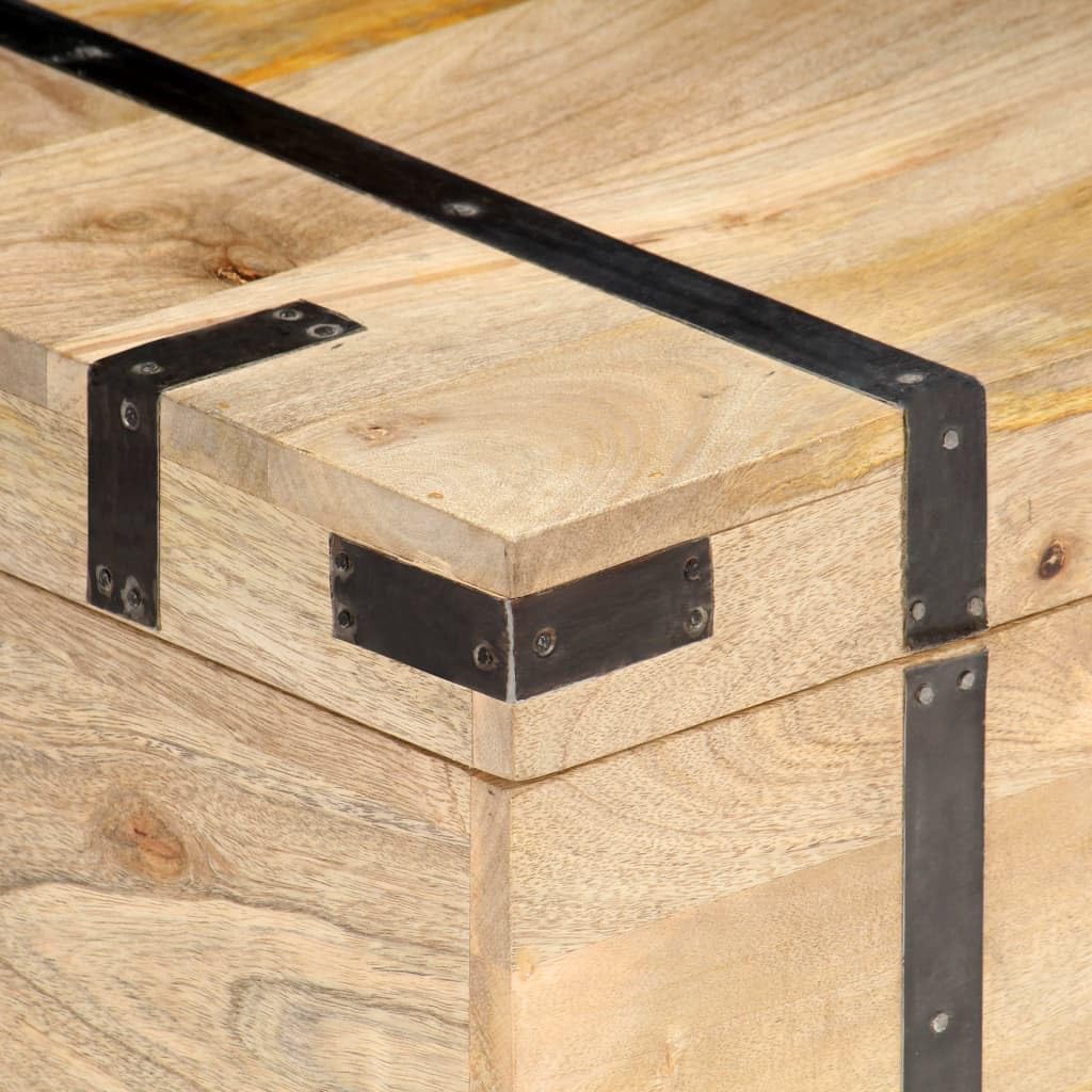 Coffre 40x40x40 Cm Bois D'acacia Solide FR219293