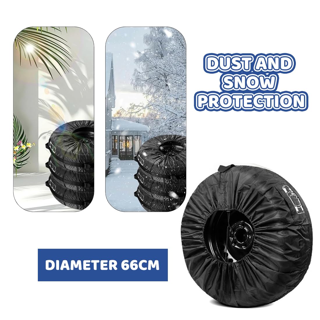 JEYORZY 1 pcs Borsa Pneumatici Auto, Copertura della Ruota di Scorta, Ruota Copertura, Borsa per Pneumatici, per Rimorchio Camion SUV
