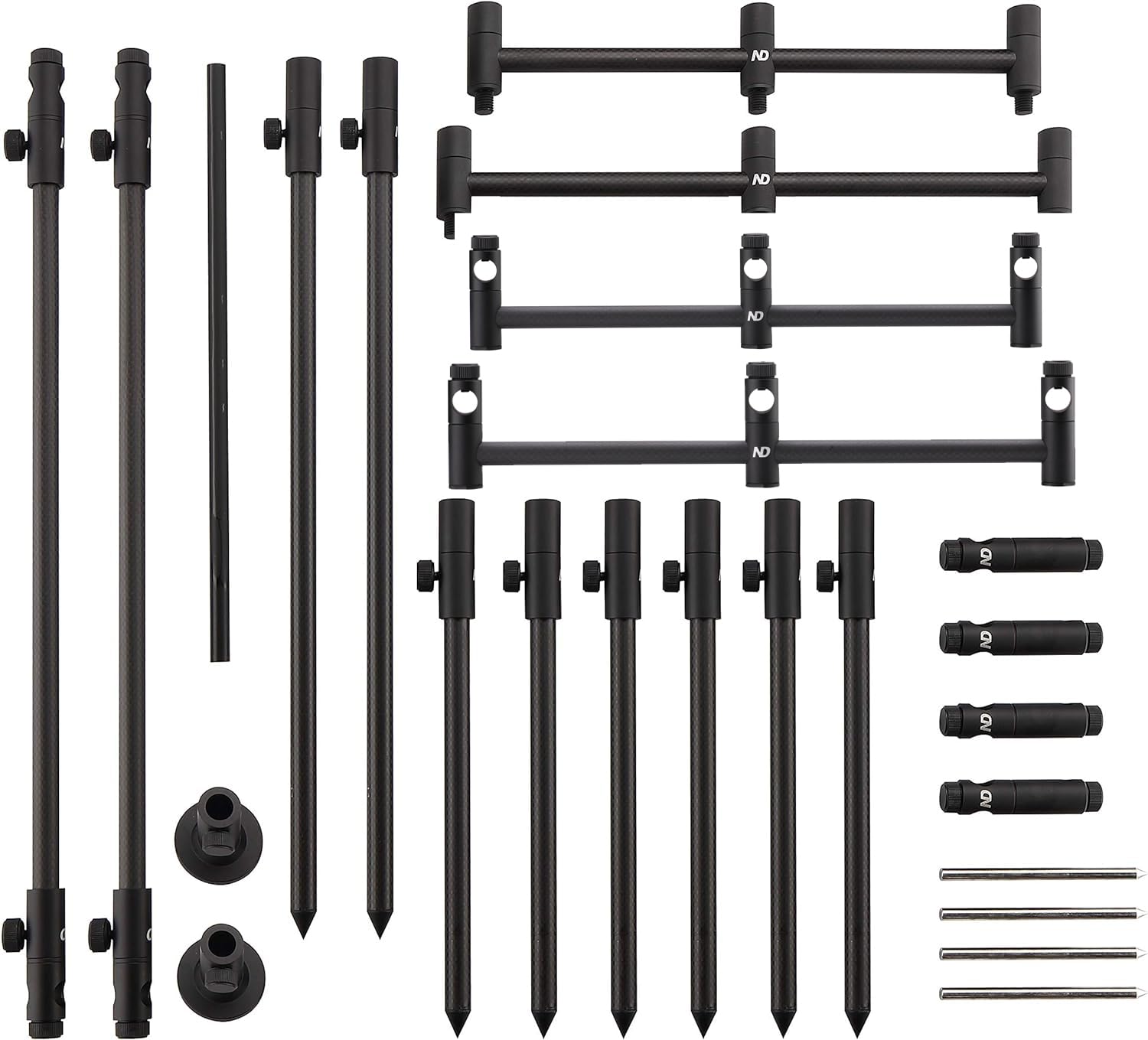 New Direction Buzz Bar In Carbonio 6.5" A 2 Aste - Modulare Per Pesca Alla Carpa, Leggero