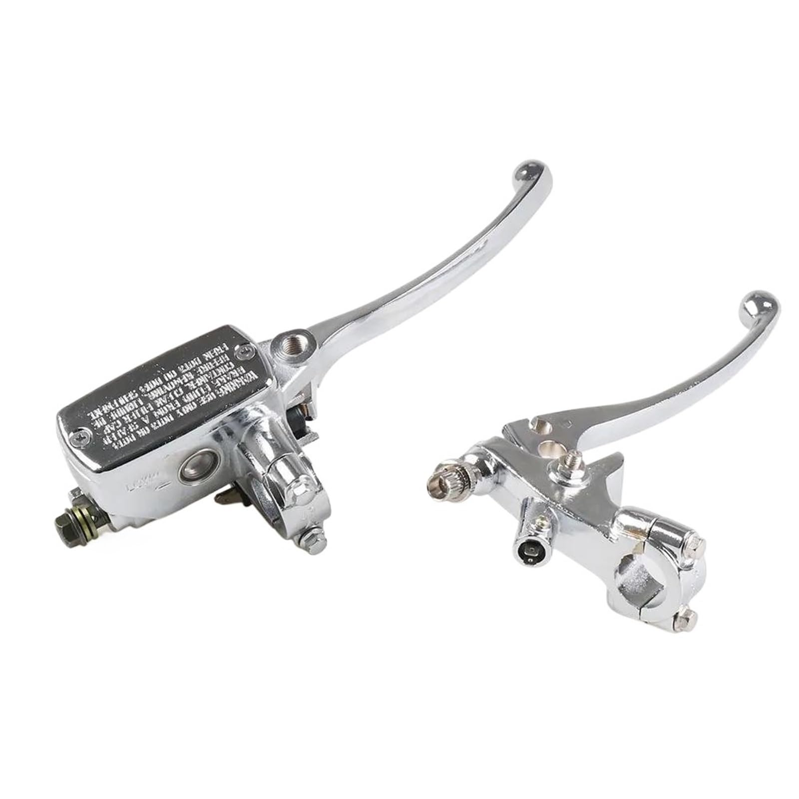 ETEKGVYVA Clutch Brake Lever Set Motorcycle 7/8" 22MM Handlebar Master Cylinder Hydraulic Brake Control with Clutch Lever(Silver)
