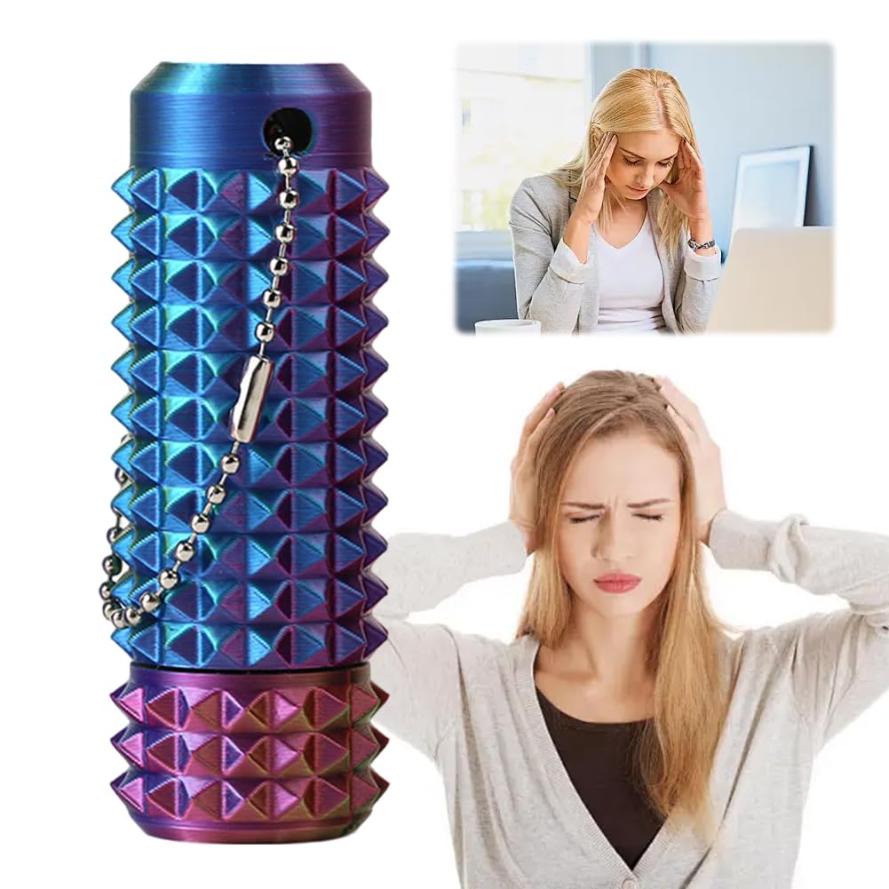 Spiky Grippie Stim Keychain, Anxiety Relief Pain Stim Bumpy Fidget Keychain, Stress, ADHD, Venting Key Pendant - Image 2