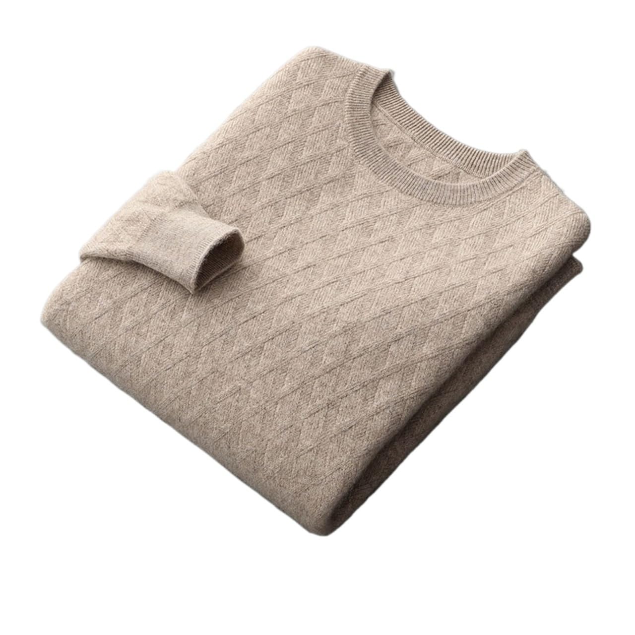 Pull col rond chaud en cachemire contre le froid : style décontracté chic