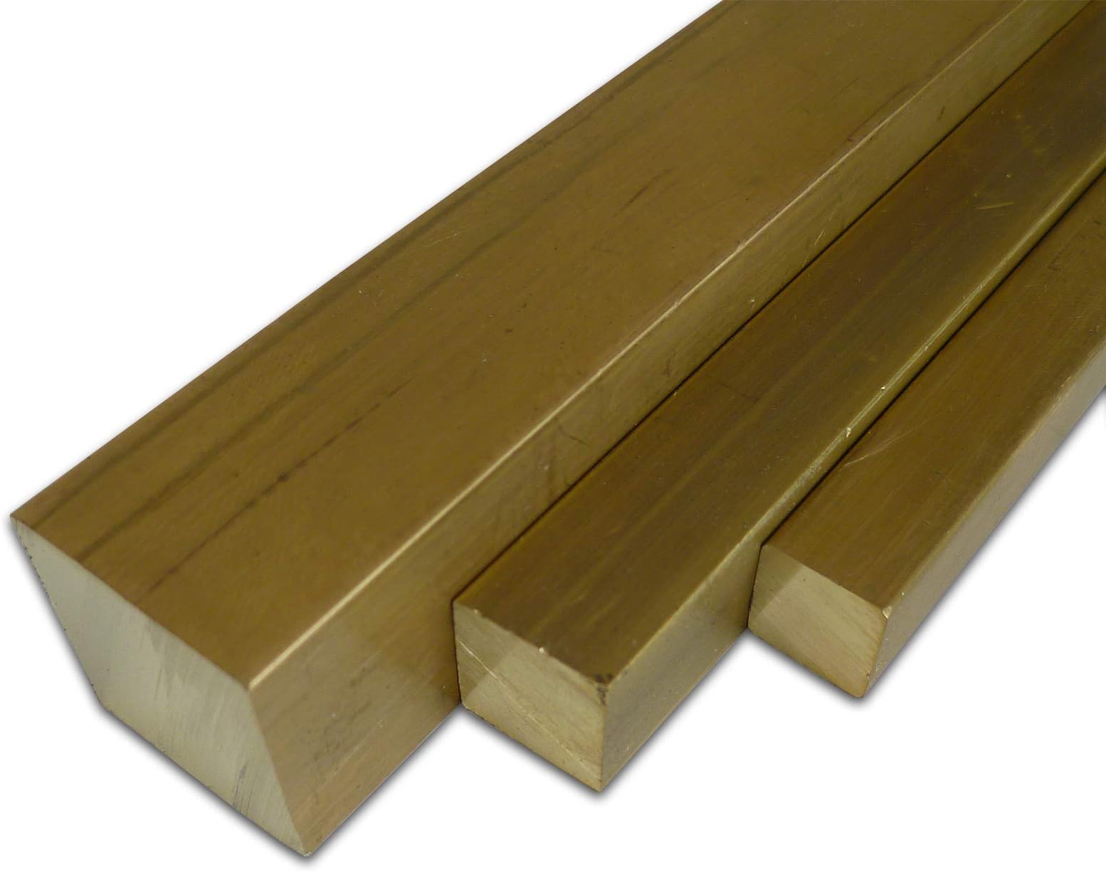 B&T Metall Brass MS 58 square rods 10 x 10 mm, length approx. 1 metre (1000 mm +0/- 5 mm). [Energy Class A]