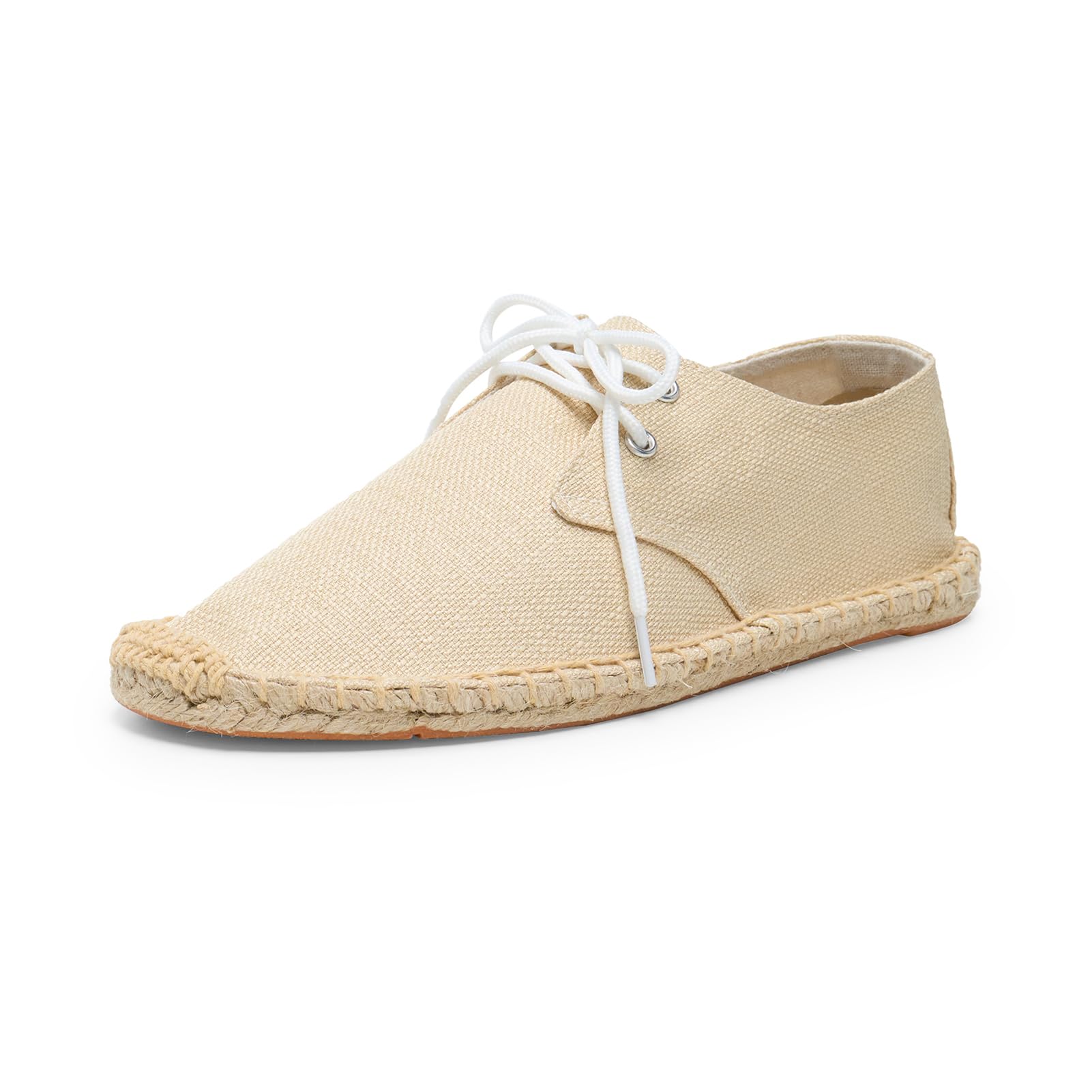 Alexis Leroy Espadrilles pour Hommes Plate en Toile à Lacets