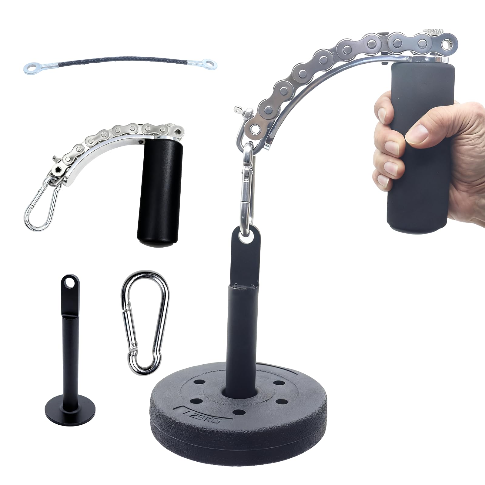 AHTAPFON Arm Wrestling Training Equipment Handle,Drehbarer Handgelenkstab für Handgelenk, Unterarm, Griffkrafttraining, Armwrestling-Trainingsgerät